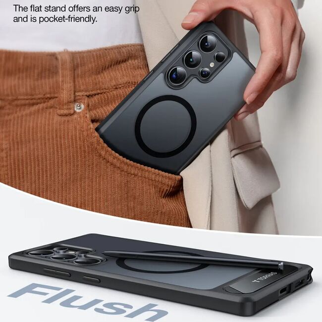 Husa pentru Samsung Galaxy S25 Ultra - Torras Pstand MagSafe - Black
