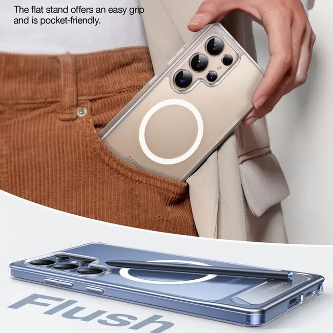 Husa pentru Samsung Galaxy S25 Ultra - Torras Pstand MagSafe - Clear