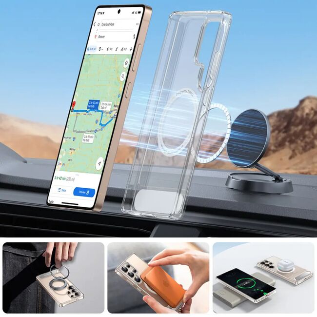 Husa pentru Samsung Galaxy S25 Ultra - Torras Pstand MagSafe - Clear