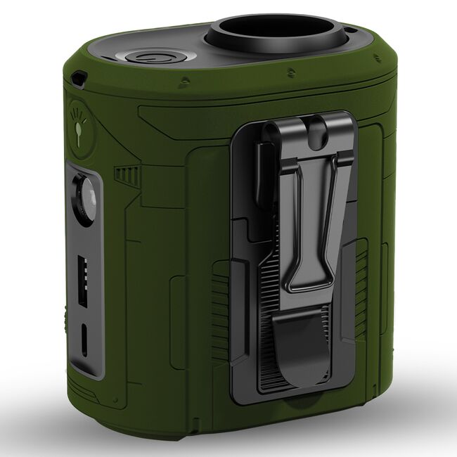 Ventilator Portabil Premium Air Cooler BreezyOne 3 in 1 cu acumulator extern 5000 mAh, 5 Viteze, lanterna LED și Prindere Multifunctionala pentru curea, timp de functionare 30 ore, reincarcabil USB - verde