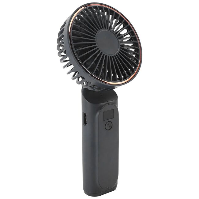 Ventilator portabil de Buzunar cu LED Digital, 6 Trepte de Răcorire și Baterie de Lungă Durată 5000 mAh, reincarcabil – Confort Maxim la Fiecare Pas - Negru