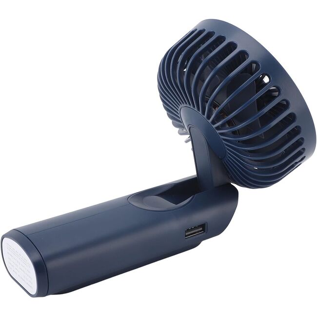 Ventilator portabil de Buzunar cu LED Digital, 6 Trepte de Răcorire și Baterie de Lungă Durată 5000 mAh, reincarcabil – Confort Maxim la Fiecare Pas - Albastru