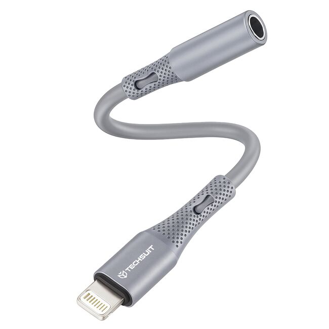 Adaptor Jack, Lightning, Hi-Fi - Techsuit SoundFleX (AC2) - Gray
