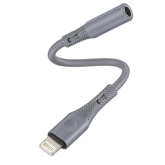 Adaptor Jack, Lightning, Hi-Fi - Techsuit SoundFleX (AC2) - Gray