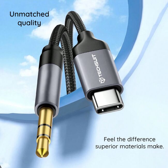 Adaptor Jack, USB-C, Hi-Fi, 0.5m - Techsuit FuseXound (AC11) - Gray