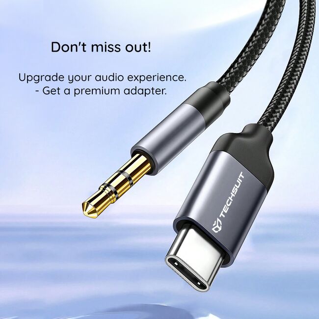 Adaptor Jack, USB-C, Hi-Fi, 0.5m - Techsuit FuseXound (AC11) - Gray