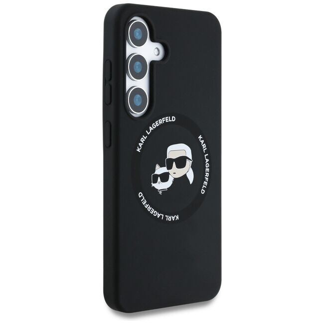 Husa pentru Samsung Galaxy S25 Plus - Karl Lagerfeld Silicone Double Heads - Black