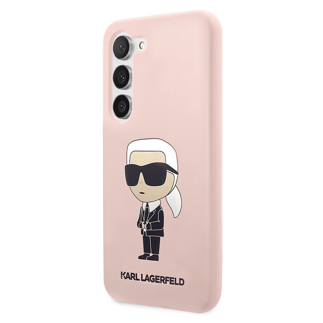 Husa pentru Samsung Galaxy S23 - Karl Lagerfeld Silicone - Pink Ikonik