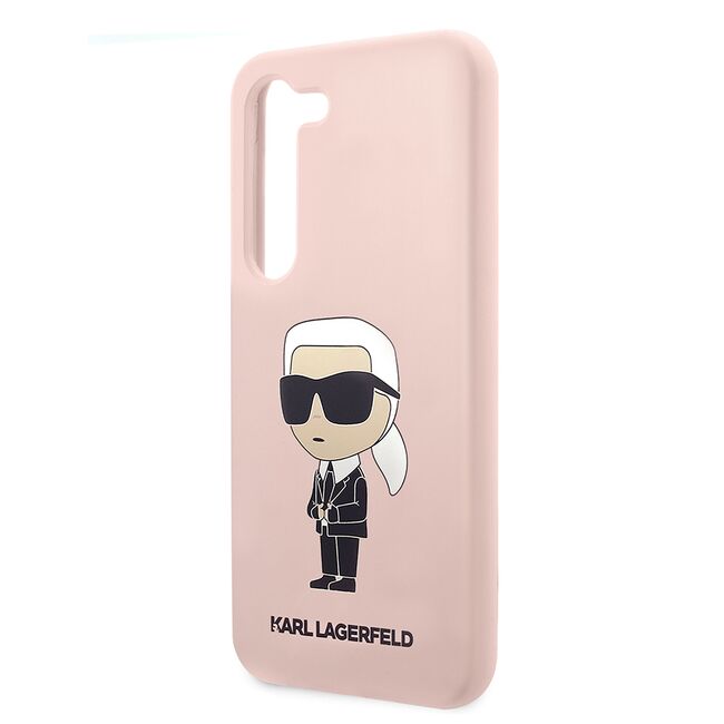 Husa pentru Samsung Galaxy S23 - Karl Lagerfeld Silicone - Pink Ikonik