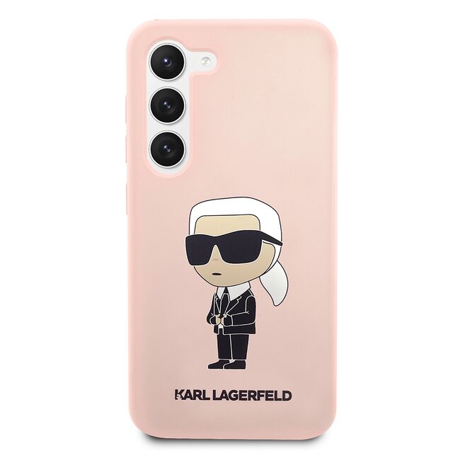Husa pentru Samsung Galaxy S23 - Karl Lagerfeld Silicone - Pink Ikonik