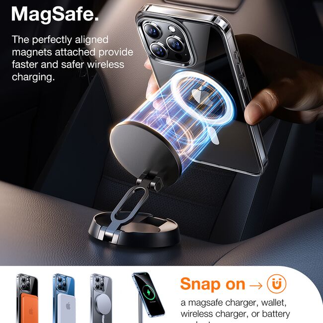 Husa pentru iPhone 15 Pro Max - Torras Diamond MagSafe Series - Clear