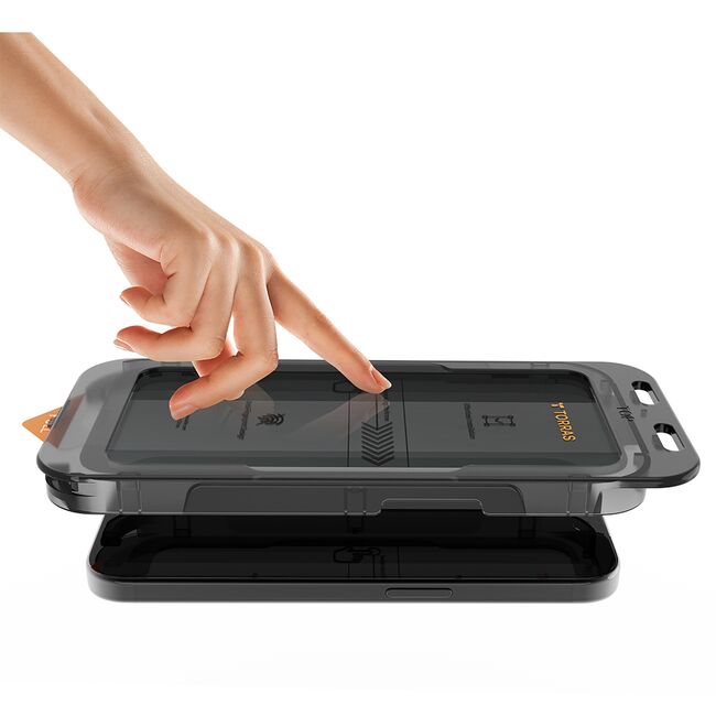 Folie pentru iPhone 16 Plus - Torras GlassGo Install Master Privacy - Clear