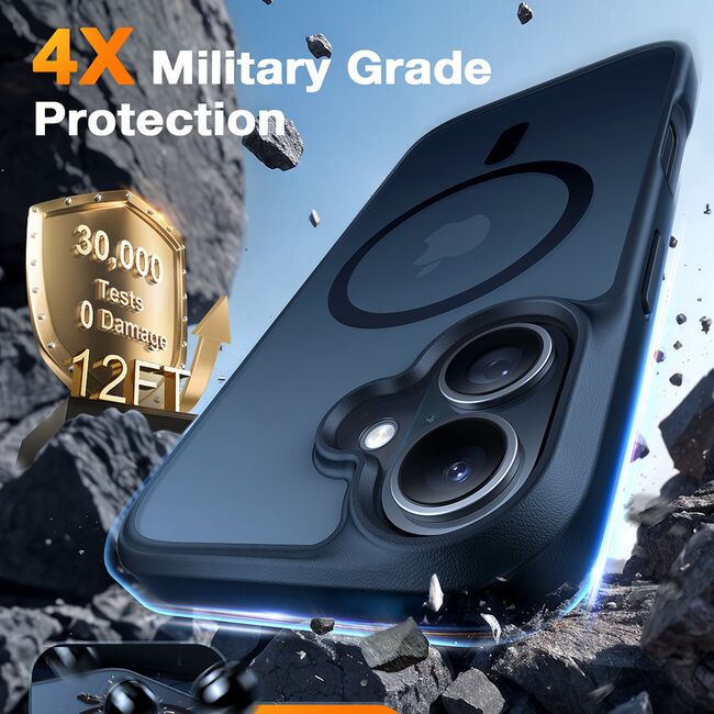 Husa pentru iPhone 16 - Torras Guardian Magnetic Series - Negru