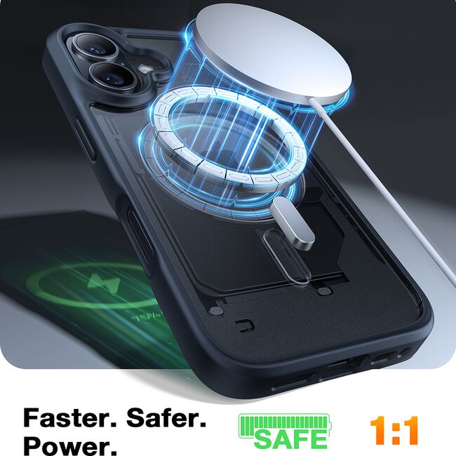 Husa pentru iPhone 16 - Torras Guardian Magnetic Series - Negru