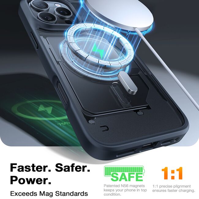 Husa pentru iPhone 16 Pro - Torras Guardian Magnetic Series - Negru