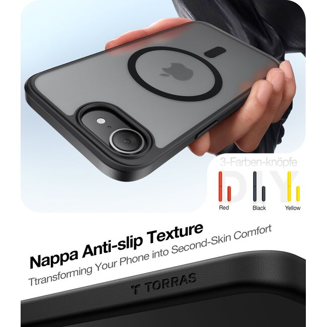 Husa pentru iPhone 16e - Torras Guardian Magnetic Series - Negru
