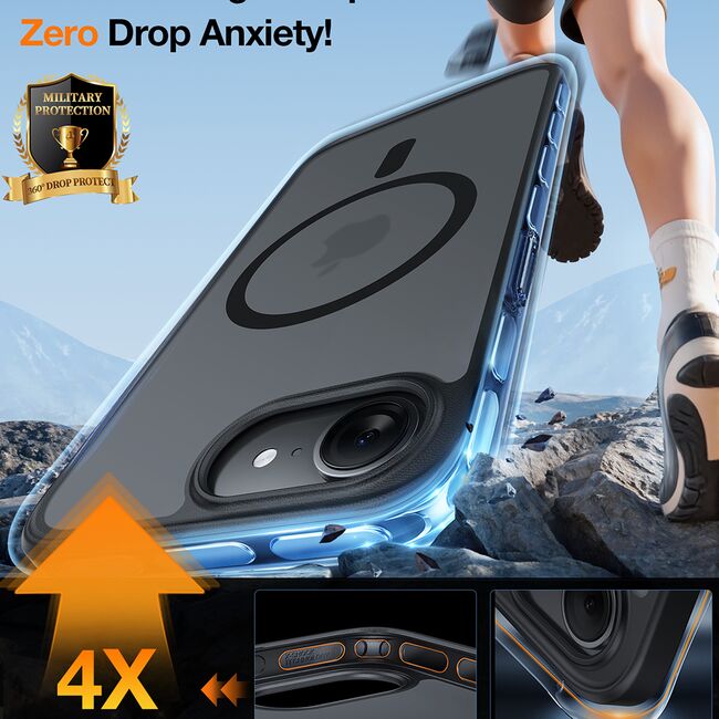 Husa pentru iPhone 16e - Torras Guardian Magnetic Series - Negru