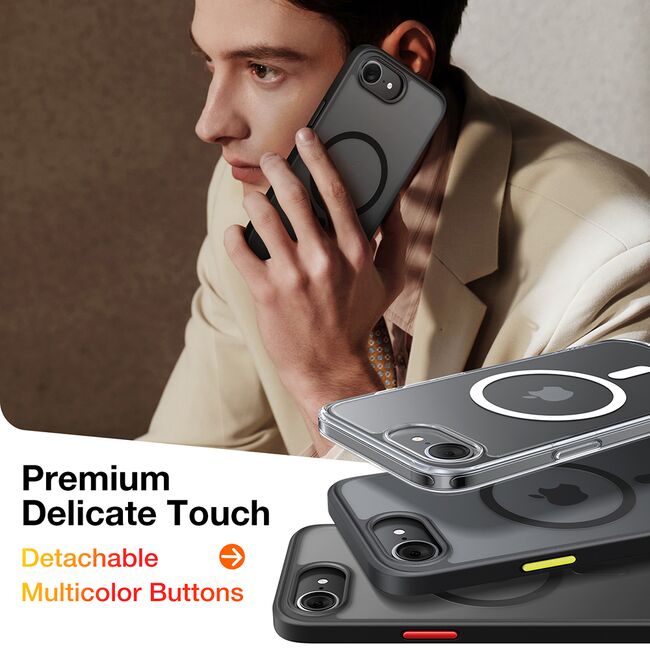 Husa pentru iPhone 16e - Torras Guardian Magnetic Series - Negru