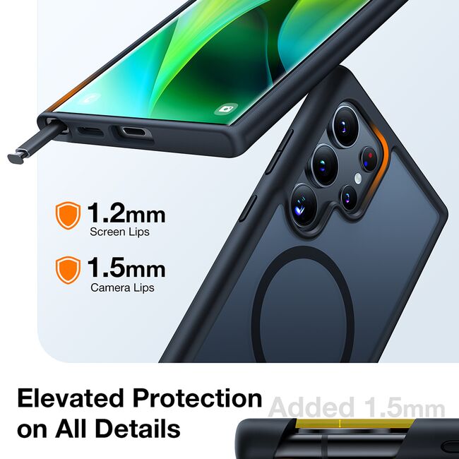 Husa pentru Samsung Galaxy S24 Ultra - Torras Guardian Magnetic Series - Negru