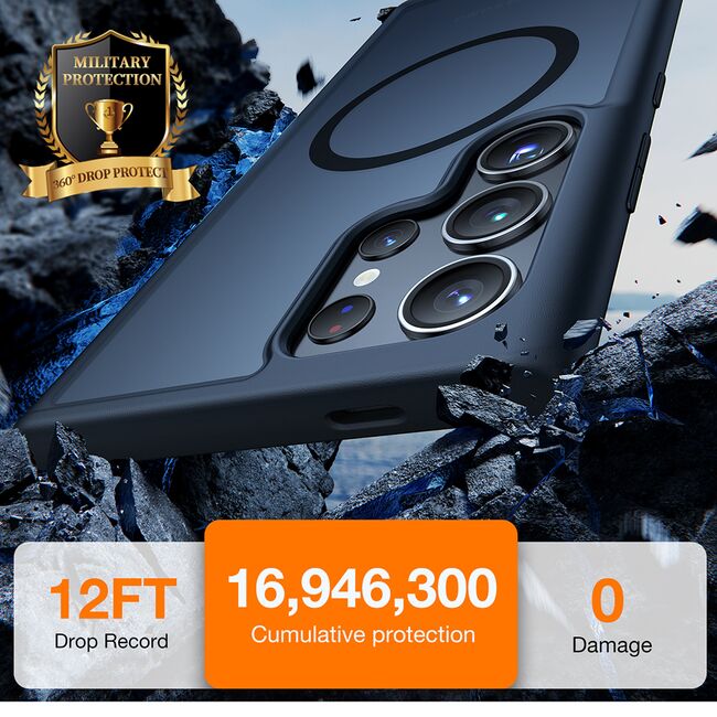 Husa pentru Samsung Galaxy S24 Ultra - Torras Guardian Magnetic Series - Negru