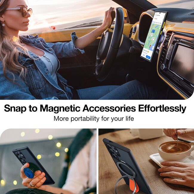 Husa pentru Samsung Galaxy S24 Ultra - Torras Guardian Magnetic Series - Gri