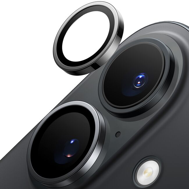 Folie Camera pentru iPhone 16 / iPhone 16 Plus - Torras Lensguard Camera Protector - Black