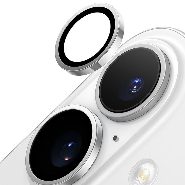 Folie Camera pentru iPhone 16 / iPhone 16 Plus - Torras Lensguard Camera Protector - Titanium Grey