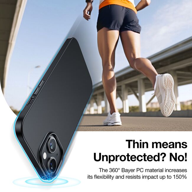 Husa pentru iPhone 15 - Torras OriginFit-Mag Series - Negru