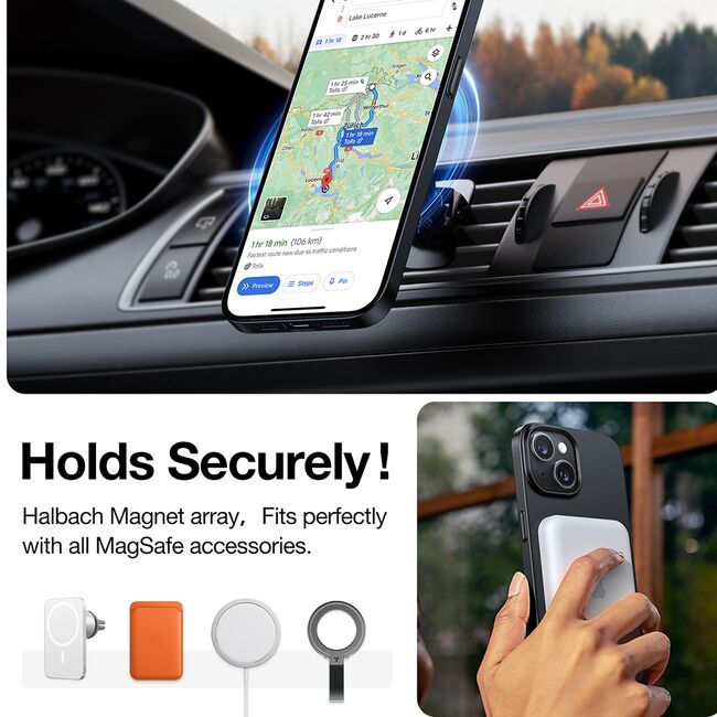 Husa pentru iPhone 15 - Torras OriginFit-Mag Series - Negru