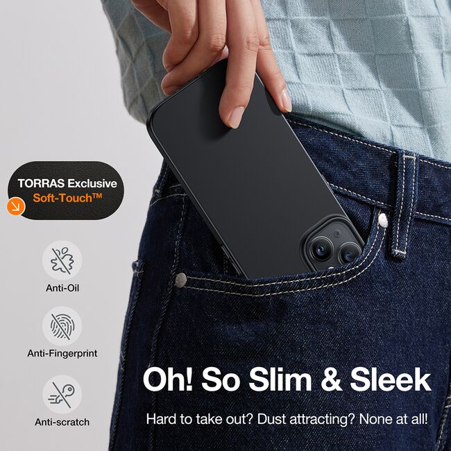 Husa pentru iPhone 15 - Torras OriginFit-Mag Series - Negru