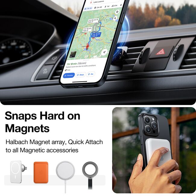 Husa pentru iPhone 15 Pro - Torras OriginFit-Mag Series - Negru