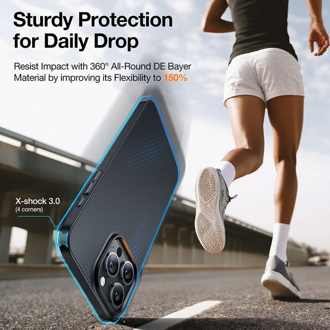 Husa pentru iPhone 15 Pro - Torras OriginFit-Mag Series - Negru