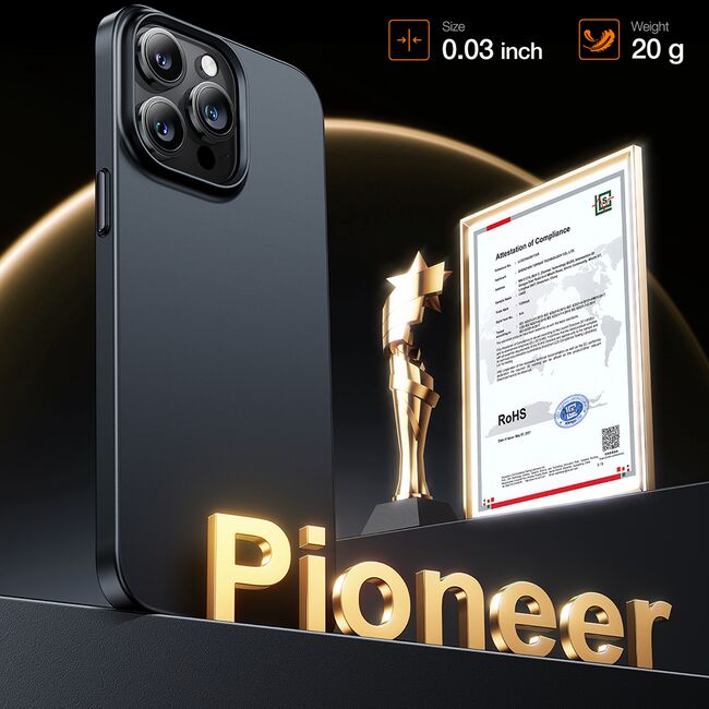 Husa pentru iPhone 15 Pro - Torras OriginFit-Mag Series - Negru