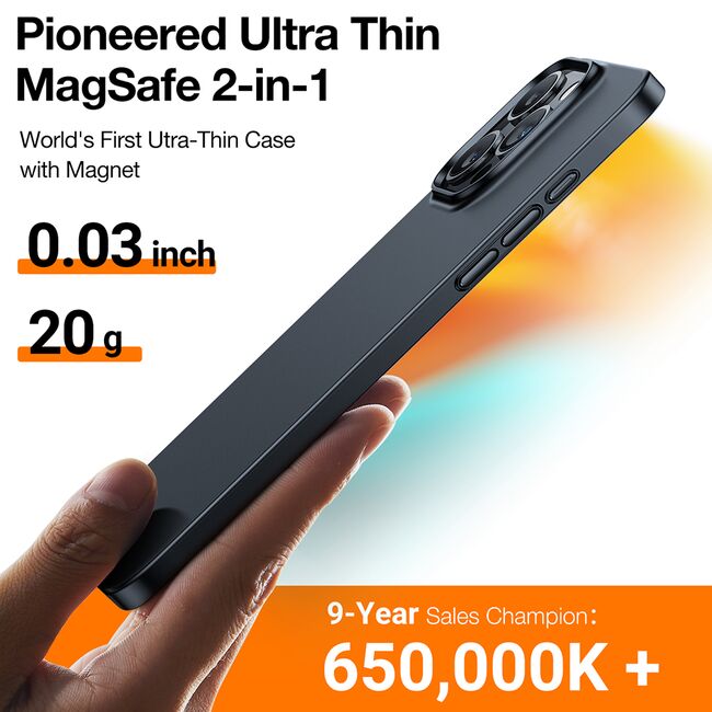 Husa pentru iPhone 15 Pro Max - Torras OriginFit-Mag Series - Negru