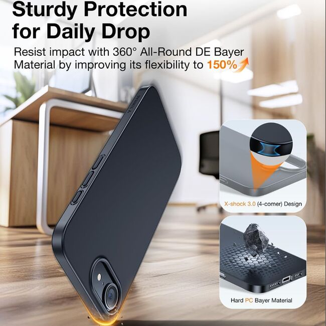 Husa pentru iPhone 16e - Torras OriginFit-Mag Series - Negru