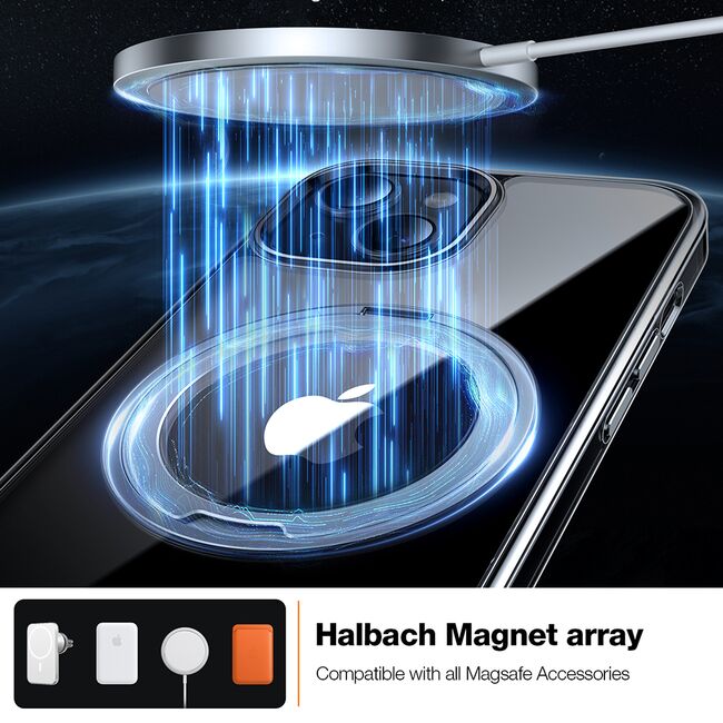 Husa pentru iPhone 15 - Torras Ostand Pro MagSafe Series - Clear