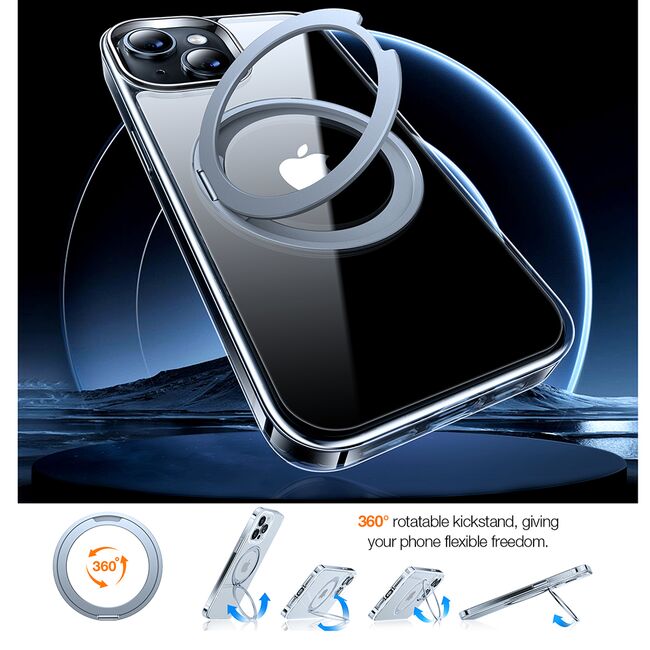 Husa pentru iPhone 15 - Torras Ostand Pro MagSafe Series - Clear