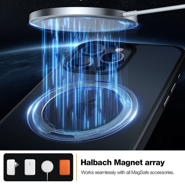 Husa pentru iPhone 15 Pro Max - Torras Ostand Pro MagSafe Series - Negru
