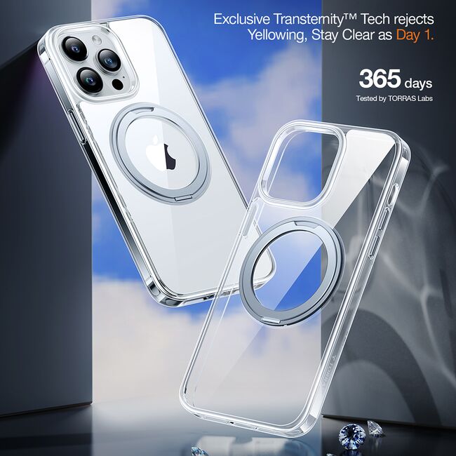 Husa pentru iPhone 15 Pro Max - Torras Ostand Pro MagSafe Series - Clear