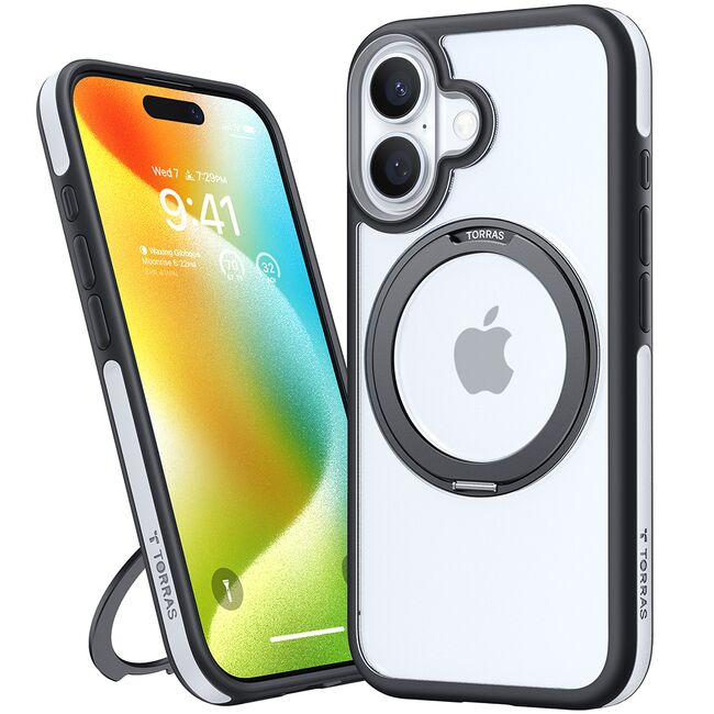 Husa pentru iPhone 16 Plus - Torras Ostand R Fusion MagSafe Series - Negru