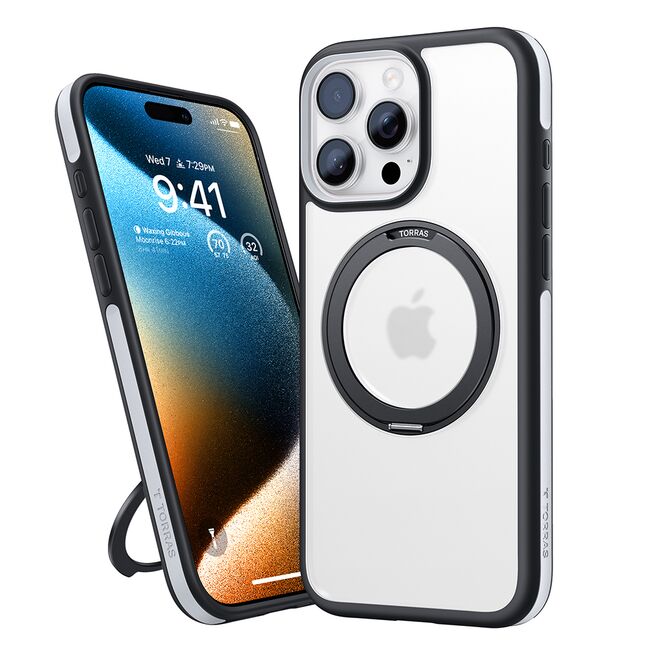 Husa pentru iPhone 16 Pro Max - Torras Ostand R Fusion MagSafe Series - Negru