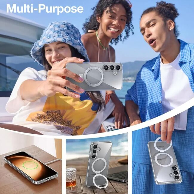 Husa pentru Samsung Galaxy S25 - Torras Ostand MagSafe Series - Clear