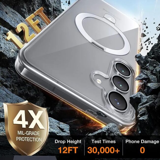 Husa pentru Samsung Galaxy S25 - Torras Ostand MagSafe Series - Clear