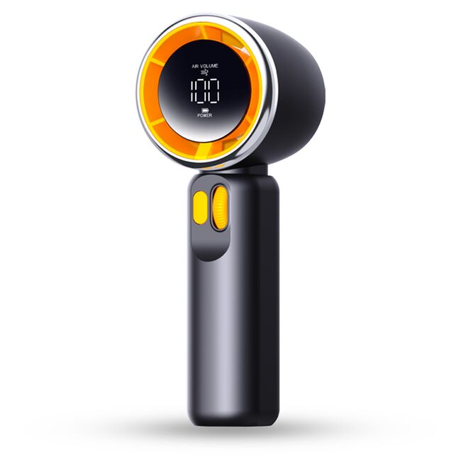 Ventilator Portabil personal Sea Breeze – 100 Trepte Viteza, Afișaj LED, Reglaj Fin, Reincarcabil USB-C, Design Compact - Negru