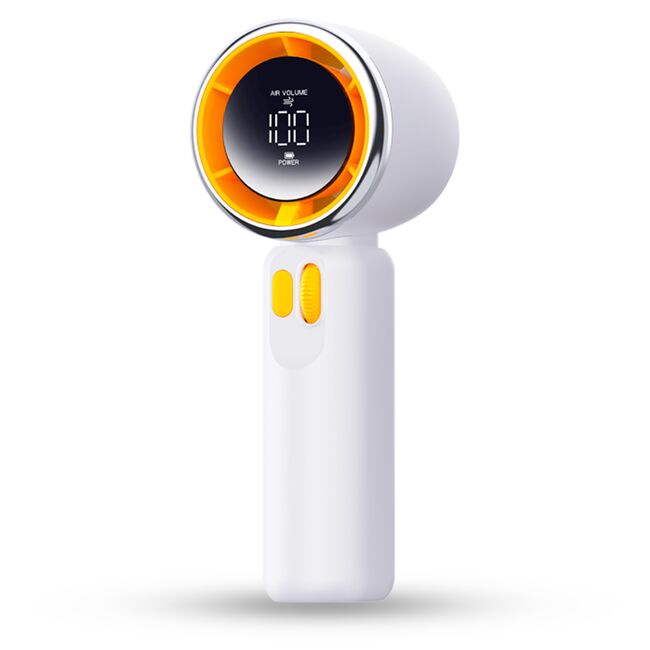 Ventilator Portabil personal Sea Breeze – 100 Trepte Viteza, Afișaj LED, Reglaj Fin, Reincarcabil USB-C, Design Compact - Alb