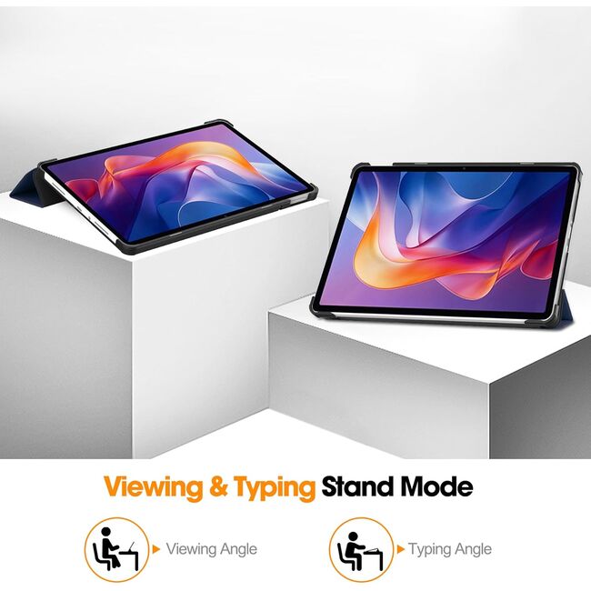 Husa pentru  Xiaomi Redmi Pad 2 tip stand functie sleep/wake-up, protectie 360 - Albastru