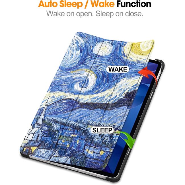 Husa pentru  Xiaomi Redmi Pad 2 tip stand functie sleep/wake-up, protectie 360 - Starry Light