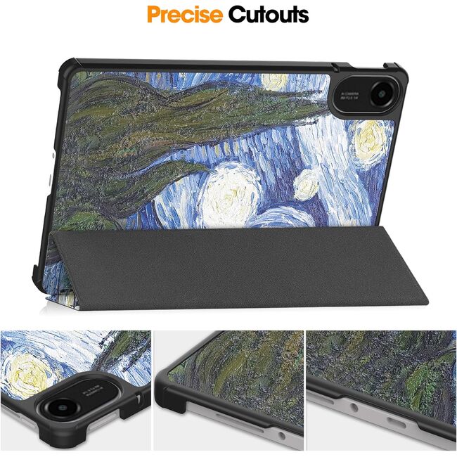 Husa pentru  Xiaomi Redmi Pad 2 tip stand functie sleep/wake-up, protectie 360 - Starry Light