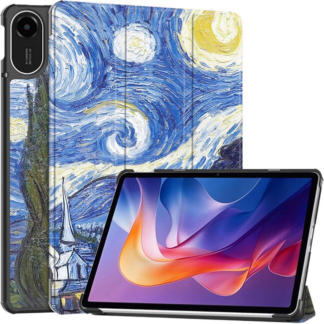 Husa pentru  Xiaomi Redmi Pad 2 tip stand functie sleep/wake-up, protectie 360 - Starry Light