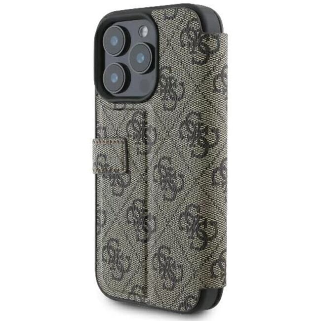 Husa pentru iPhone 16 Pro - Guess Book 4G - Brown